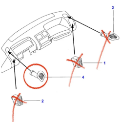 Rejilla ventilación salpicadero Nissan Terrano II 687410F000