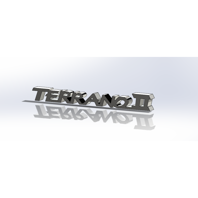 Anagrama Nissan Terrano II en ABS | Emblema trasero impreso en 3D